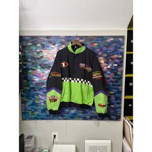 Team Arctic Cat Racing Jacket Black Green Embroidered Logo Size L
